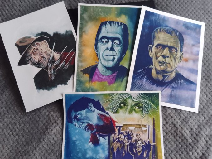 limited time deal all 4 paintings £250 plus shipping a saving of £150 Dms are open reposts appreciated ty #art #artsale #artdeal #paintings #ogart #horrorart #sellingart #HorrorCommunity #commissionsopen
