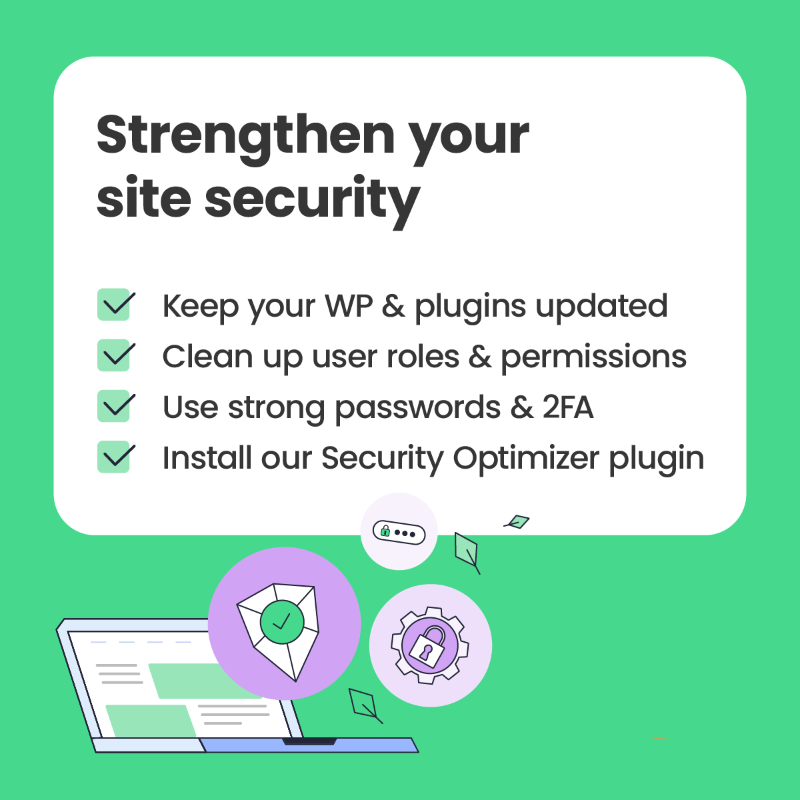SiteGround's tweet photo. Spring is here🌷 Time to refresh your site &amp; strengthen your security ♻️ #WebsiteSpringCleaning

👉 Swipe through our essential checklist to ensure your site is well-protected and optimized. 

For more actionable tips on how to declutter your site, head over to the link below 👇