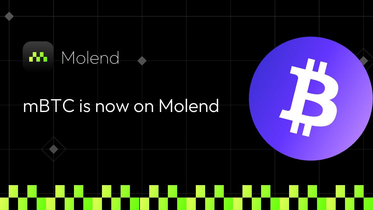 $mBTC from @MerlinLayer2 is now live on Molend. Users can now get 2x MODE points by depositing $mBTC into @MolendProtocol 🔥 Get started >> app.molend.org