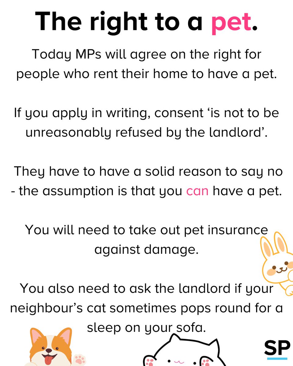 The bill will now go to the Lords and do its thing over there, so the timeframe for this isn't certain. Labour have suggested a change - to prevent landlords from revoking consent at a later date, but that won't have enough votes to be included.