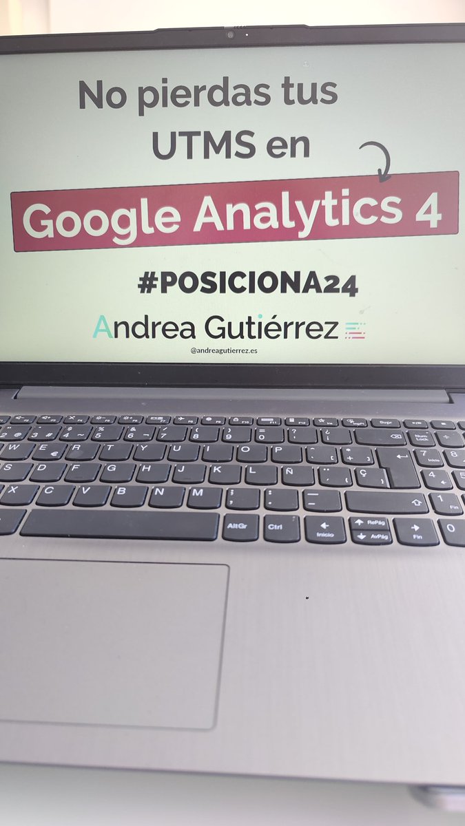 Todo preparado para dar la CHAPA de Google Analytics 4 en #Posiciona24 ¡Estoy ready @facchinjose ! #ga4 #utm