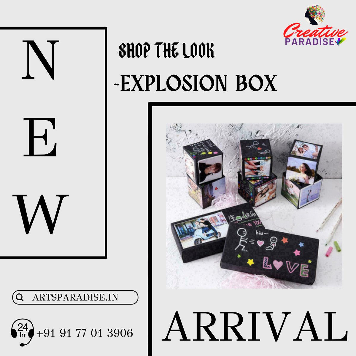 🎁FIND A PERFECT GIFT'S AT
CREATIVE PARADISE ⤵
PRODUCT NAME :-*EXPLOSION BOX* 
(DELIVERY IN 7 DAYS)

🌐 Order at -  artsparadise.in

🏬 Shop at our offline store - Beside RK Eye Hospital, Repalle, Bapatla district, Andhra Pradesh

📞 Call us at - 9177013906, 9177003905
