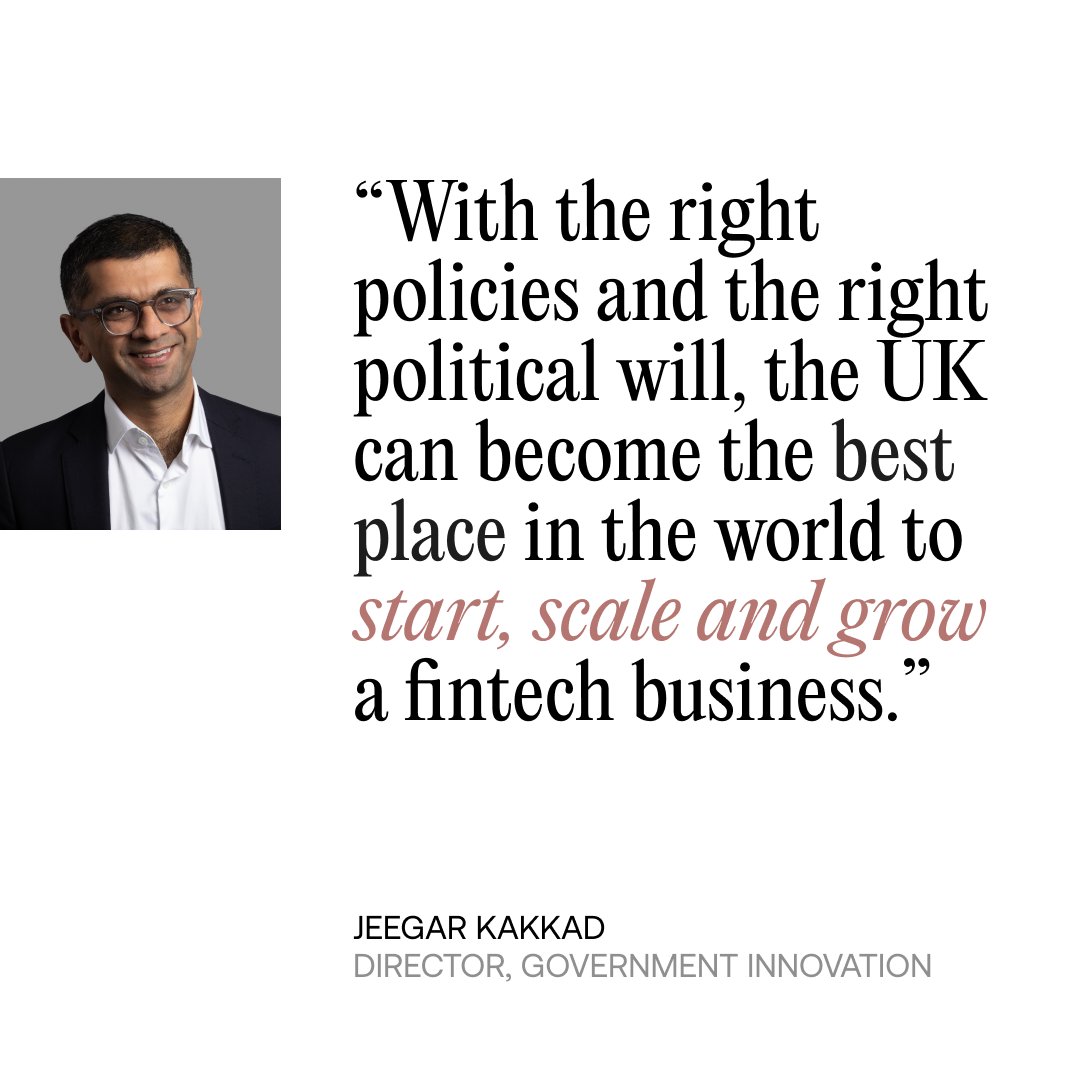 From banking apps to AI-powered lending platforms, #fintech can drive economic progress. To realise its full potential, the UK needs to empower people to launch and scale fintech startups, and ultimately see them thrive. @jeegarkakkad sets out how fintech can drive growth and