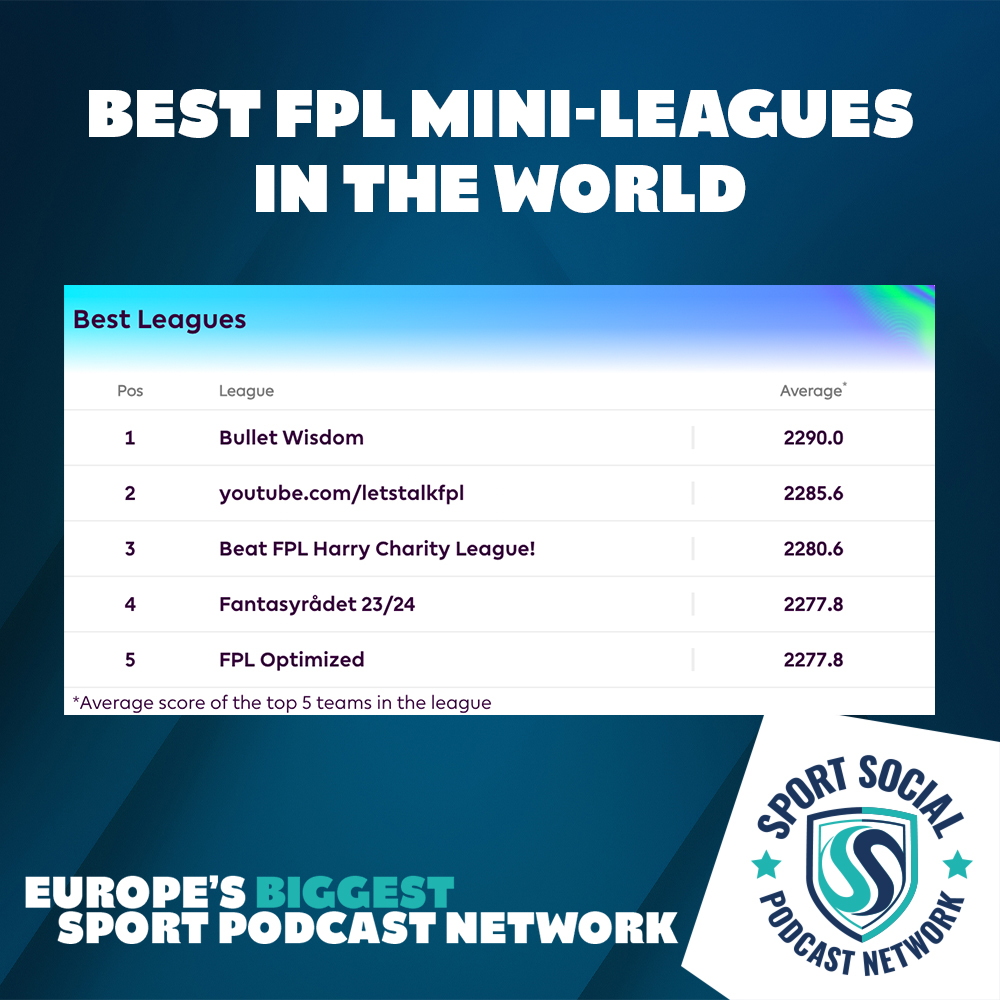 We always knew we have the best collection of #FPL podcasts around, but it's nice to see that reflected in the game's top leagues from around the world! @LetsTalk_FPL and @FPL_Harry ranking in the top 5 👏🏻