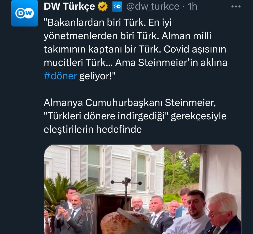 Toplumun bir döner ekmeğe egemenliğini, ülkeyi çalanlara gönüllü verdiği; anca karnı acıkınca aklının başına kısmen de olsa geldiği düşünülürse; Almanya'nın verdiği mesaj itibariyle çok isabetli bir tercih yaptığı söylenebilir.