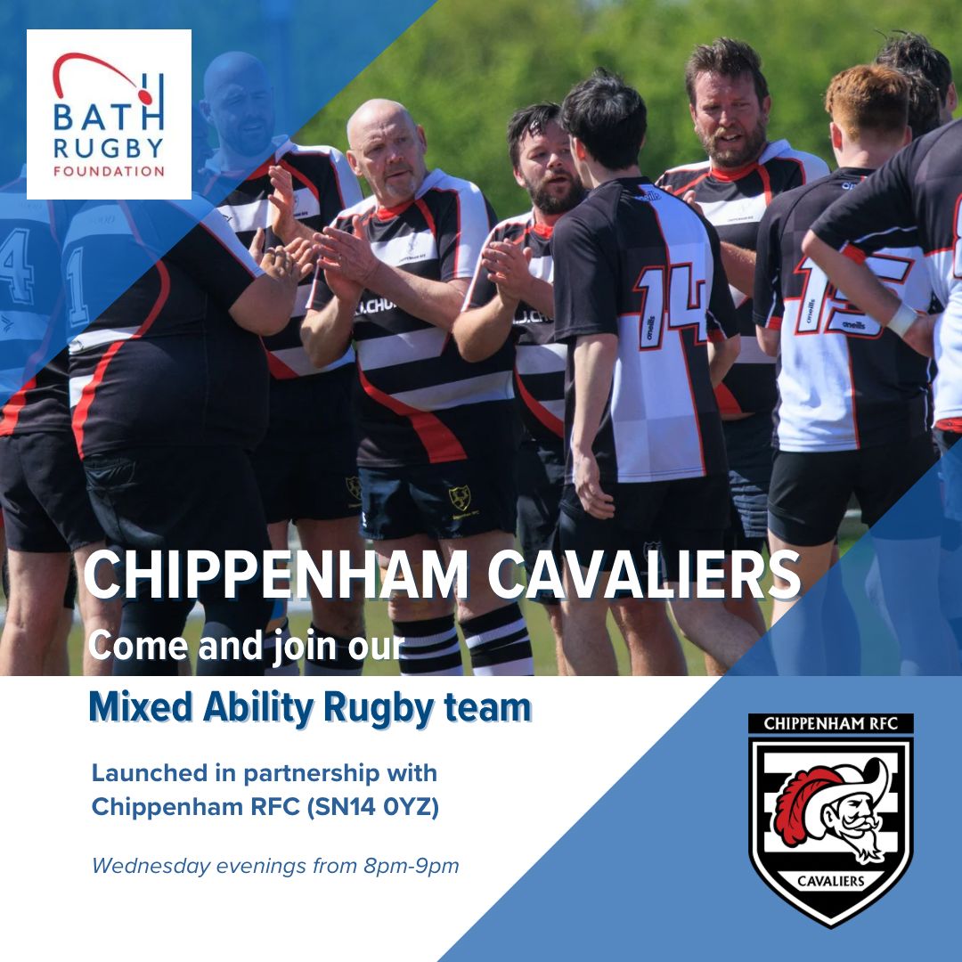 Thanks to a generous grant of £1,500 from @Chippenhamtcl, and our partnership with @ChippenhamRFC we’ve been able to establish and grow Chippenham Cavaliers. Ask us how you can get involved. #ChippenhamCavaliers #MixedAbilityRugby #CommunitySupport #ChangingYoungLives