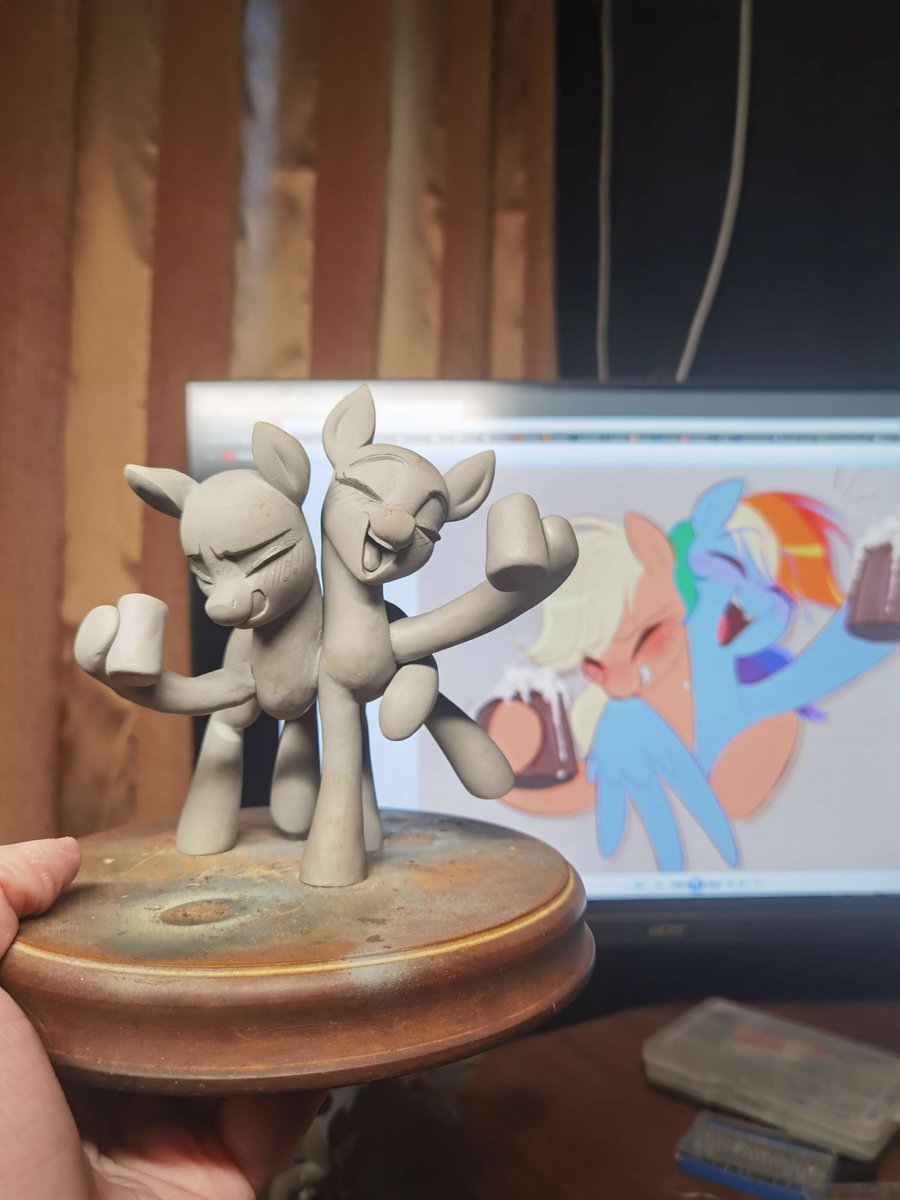 If drunken horses get enough likes, I'll make a plastic casting! All in your hands 🙃 TY @SyrupyyyArt for amazing art! 🥰 More photos in comments⬇️