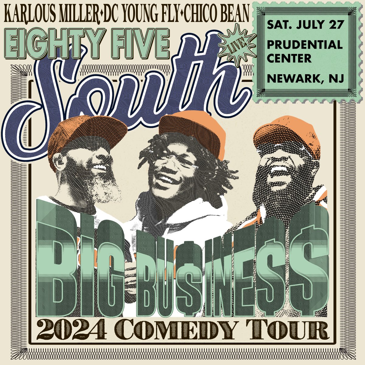 The #85SouthShow BIG BUSINESS Comedy Tour is coming to Newark with @karlousm, @chicobean & @dcyoungfly — get your tickets now! 🎟️: bit.ly/444OQj8