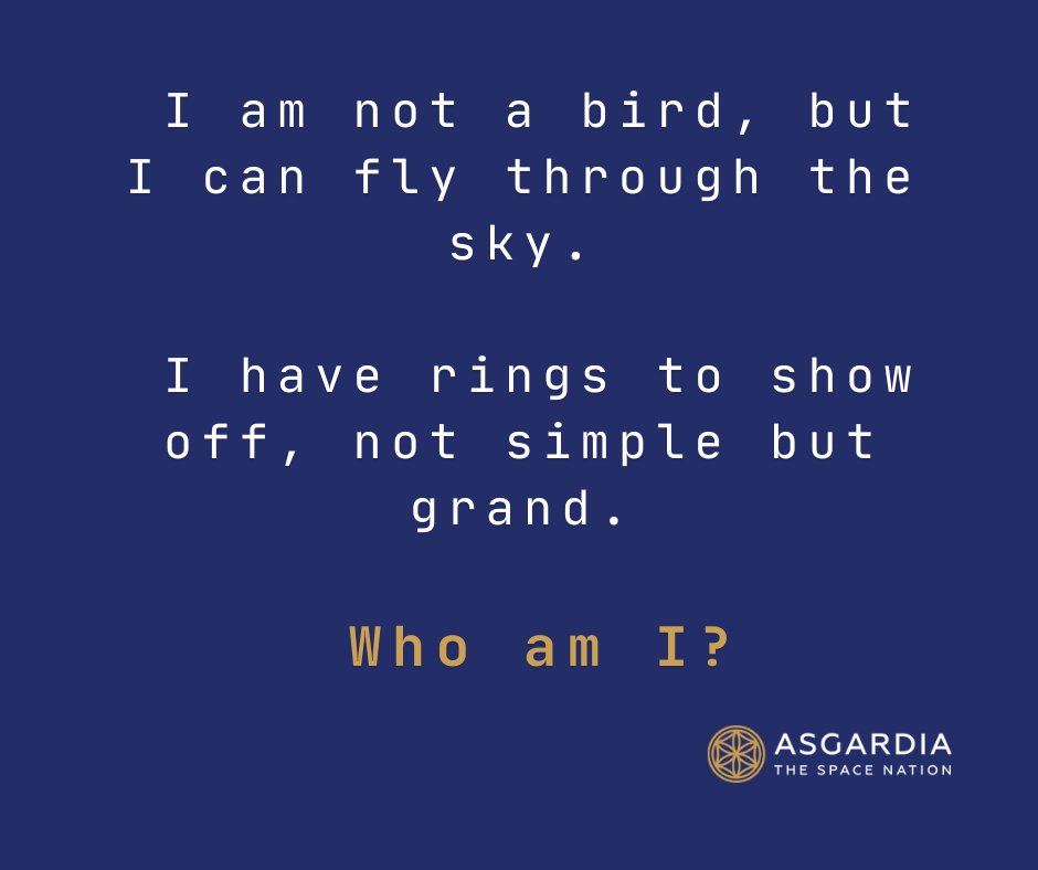 🌌✨ Riddle time! I'm not a bird but can fly high with grand rings to show. Guess who? 🪐 #SpaceTrivia #GuessThePlanet #Riddle