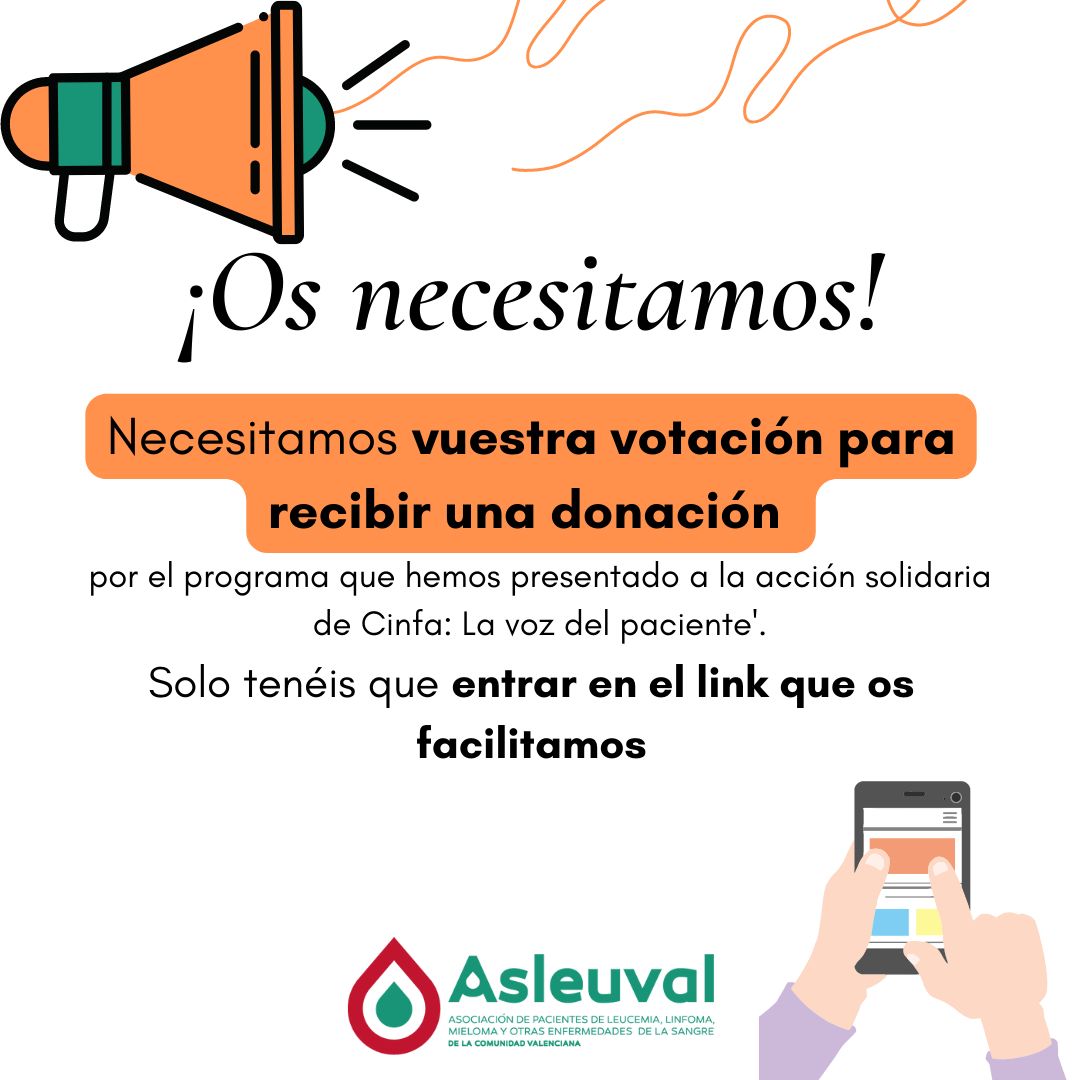 ❗️Os necesitamos ❗️

Con vuestra ayuda podemos conseguir un premio de 2.500€.

Solo tenéis que votar a través de este enlace lavozdelpaciente.cinfa.com/admin/piso-de-…