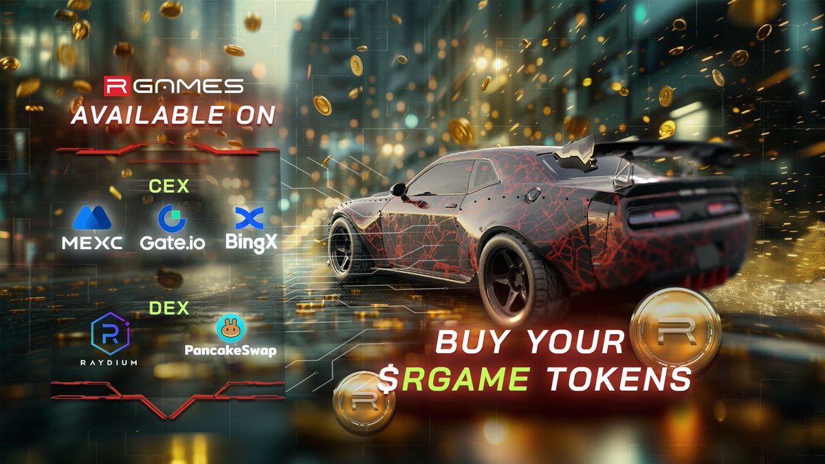 💰WHERE TO BUY $𝙍𝙂𝘼𝙈𝙀 TOKENS?

⏬️ Here are a few accessible buying options laid out for you. ✨️

Check 'em out, #RGamers! 🎉

1️⃣ @MEXC_Official - mexc.com/exchange/RGAME…

2️⃣ @gate_io - gate.io/trade/RGAME_US…

3️⃣ @BingxOfficial - bingx.com/en-us/spot/RGA…

4️⃣ @PancakeSwap