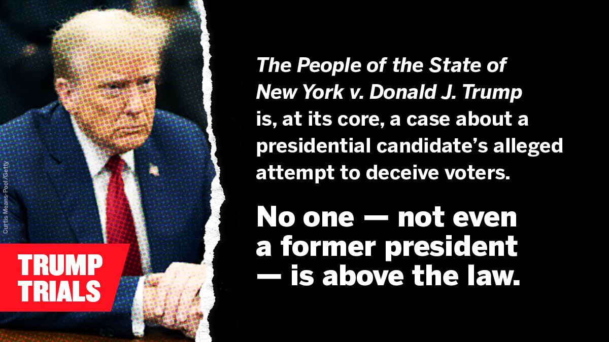 The first criminal trial of a former U.S. president continues today. The former president is a citizen and will be judged by a jury of his fellow Americans. Read: bit.ly/4b4CvxJ
