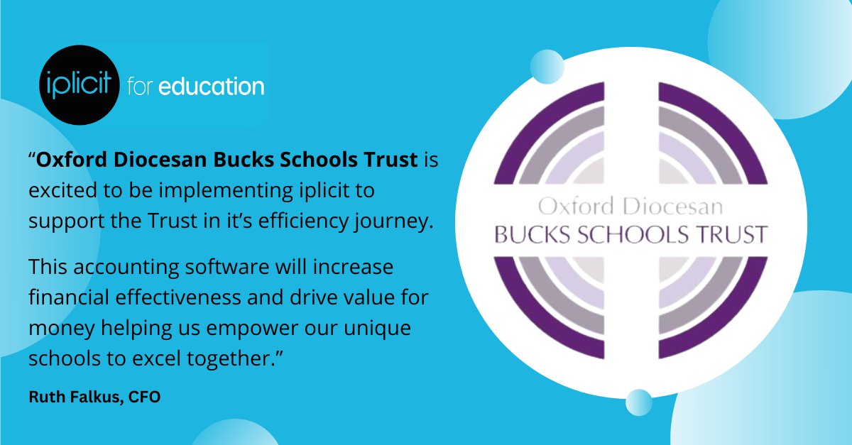 We're delighted to welcome @BucksOxford to our dedicated #education division! If you want to see why so many #MATs are switching to iplicit, talk to us on stand F8 at #SAASHOW next week. #FinanceSoftware #edutech #SBLTwitter hubs.la/Q02tWlQL0 @SAA_Show