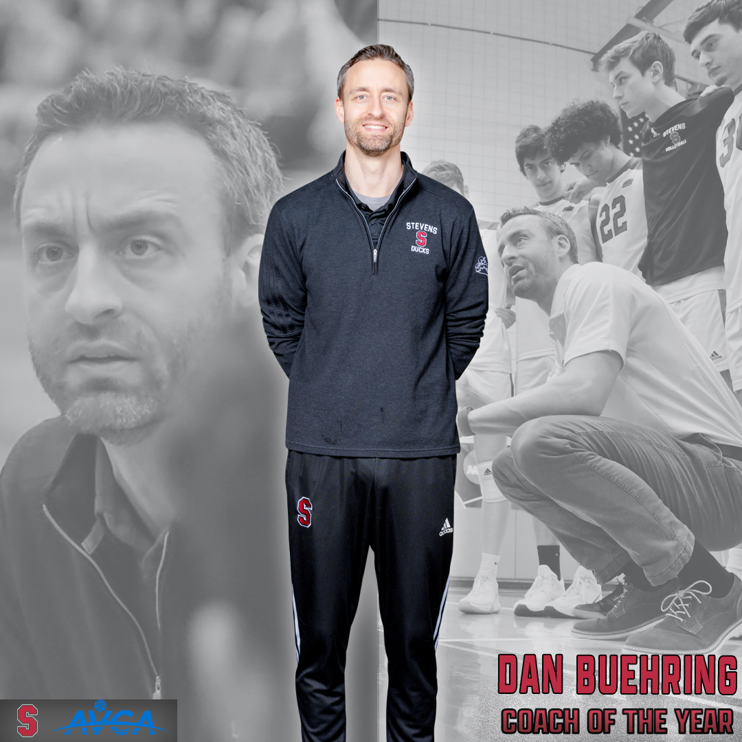 𝐋𝐄𝐀𝐃𝐄𝐑👑 Head men's volleyball coach Dan Buehring has been named the @AVCAVolleyball Division III Men's Volleyball Head Coach of the Year! 📰 bit.ly/3xSNHPO #AllRise #MACvb #d3vb