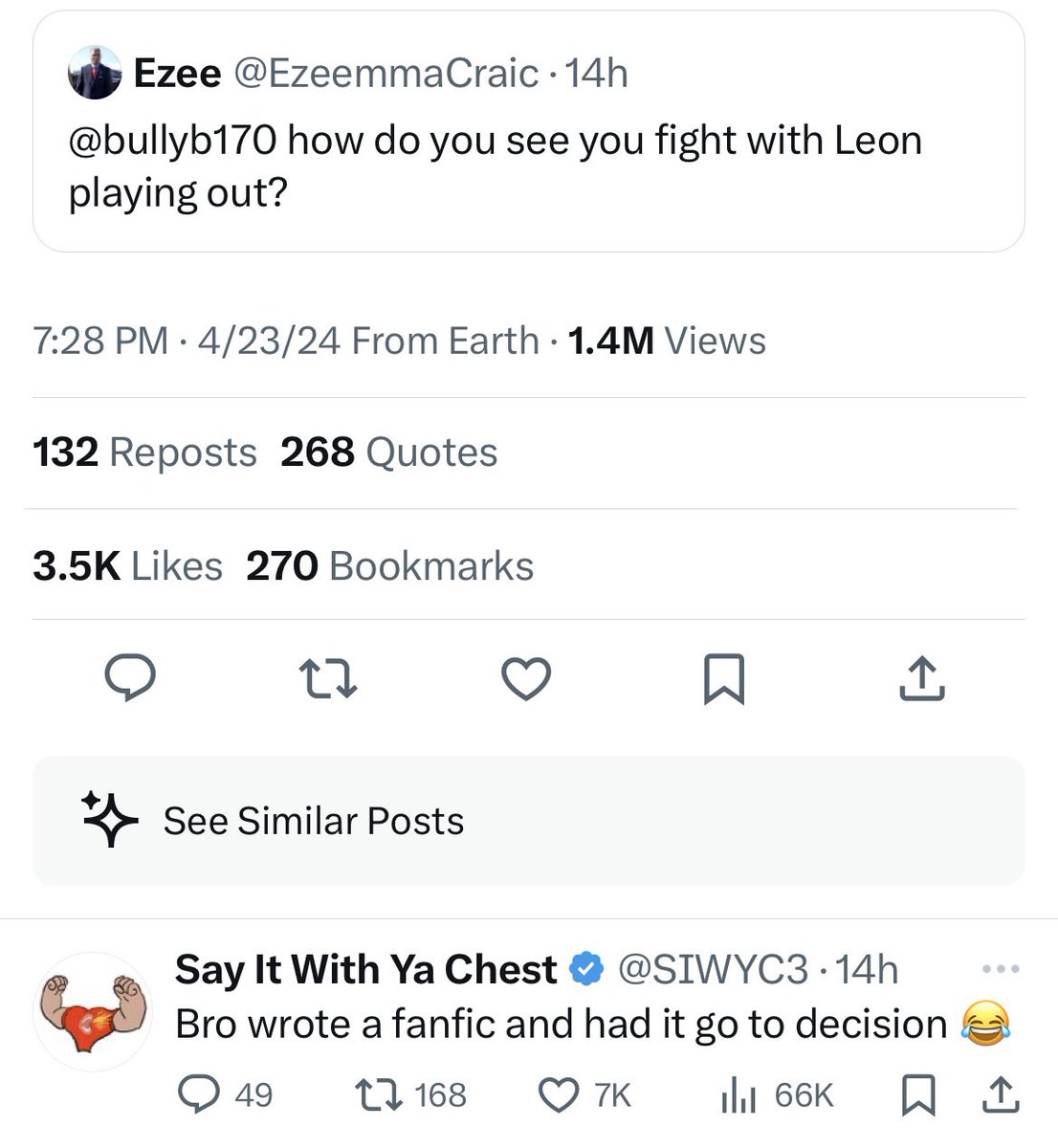 SpinninBackfist's tweet photo. Belal getting pieced up in the comments 😭😭 https://t.co/OuJykzXSmw