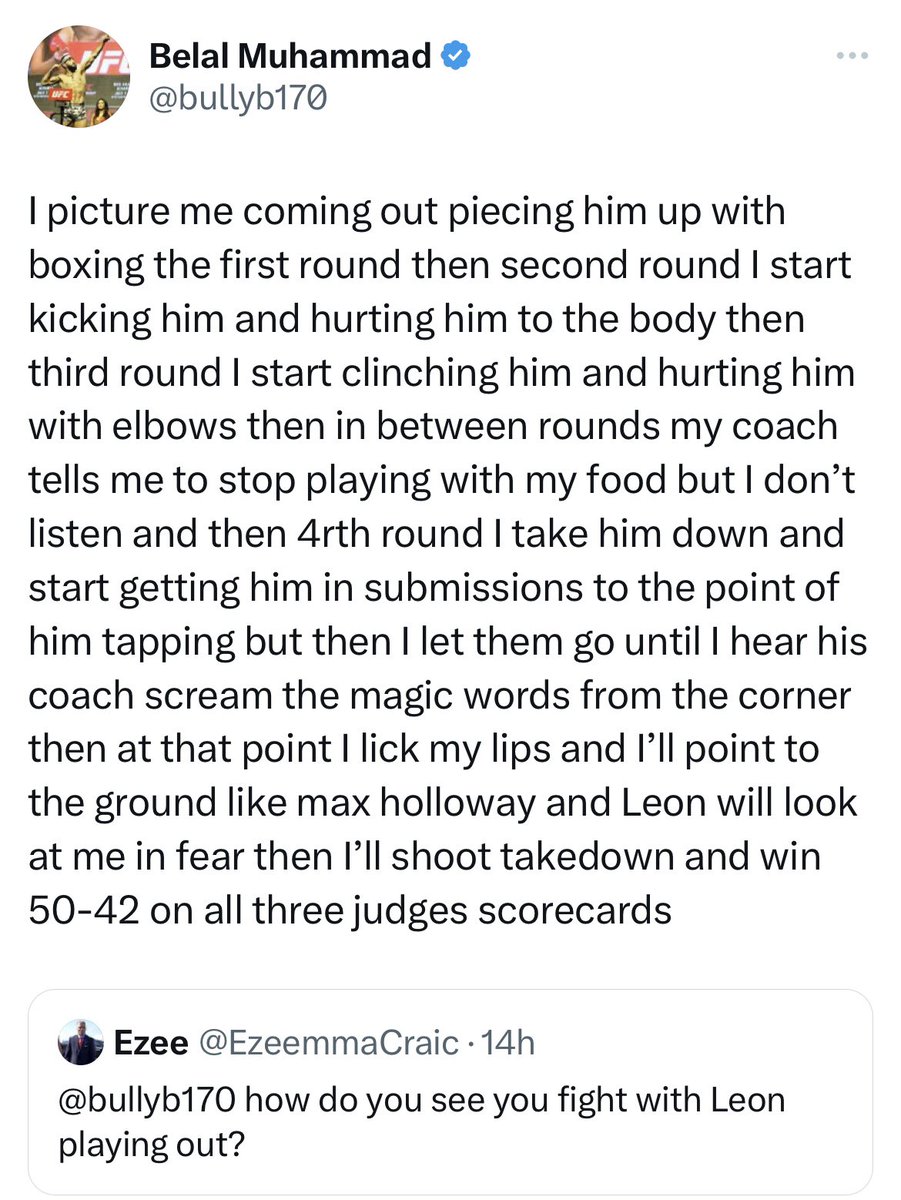 SpinninBackfist's tweet photo. Belal getting pieced up in the comments 😭😭 https://t.co/OuJykzXSmw