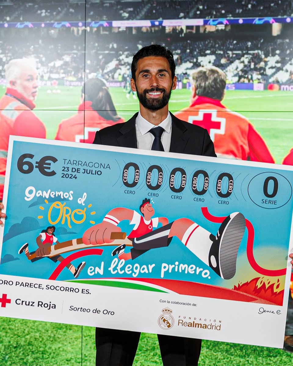 ⛑️ ¡Un año más colaboramos con el Sorteo de Oro de la @CruzRojaEsp! 🥰 @AArbeloa17 apoyó la campaña: 𝒢𝒶𝓃𝑒𝓂𝑜𝓈 𝑒𝓁 𝑜𝓇𝑜 𝓆𝓊𝑒 𝓂á𝓈 𝒾𝓂𝓅𝑜𝓇𝓉𝒶 que contribuye a la sostenibilidad de nuestro proyecto para personas sin hogar 🔗 bit.ly/SorteoOroFRM #FundaciónRM