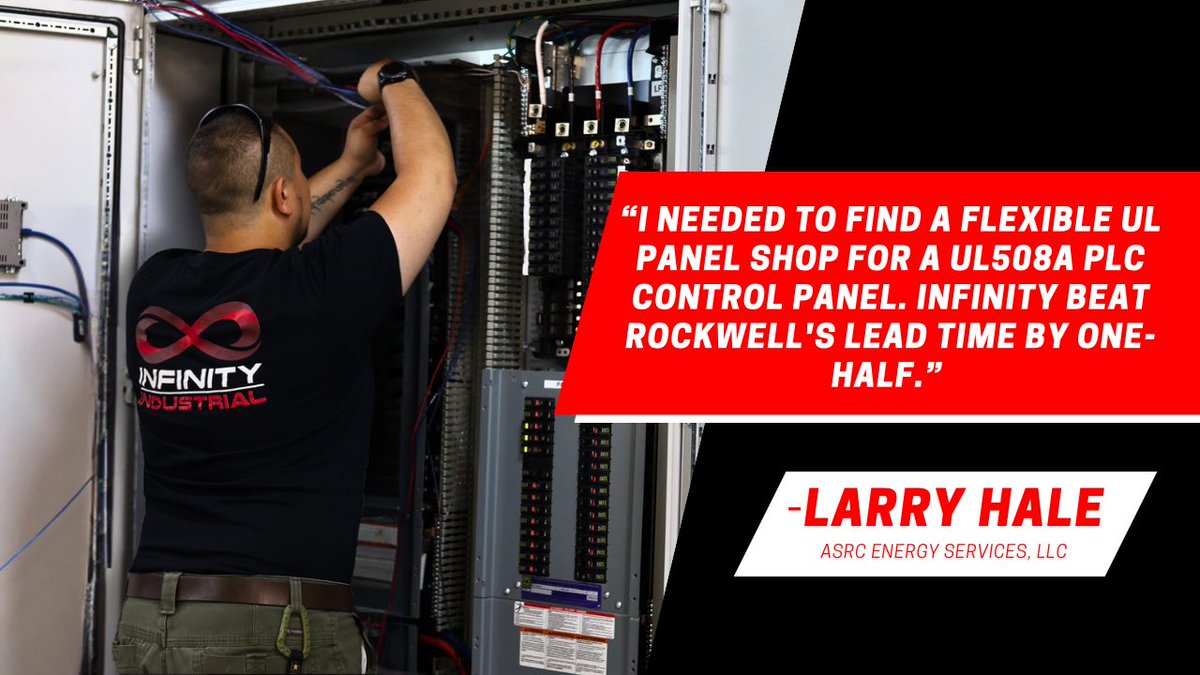 What our customers are saying:

“I needed to find a flexible UL panel shop for a UL508a PLC control panel. Infinity beat Rockwell's lead time by one-half.”

Get started today: inf-ind.com
.
.
.
.
.
#ElectricalEngineering #PLCProgramming #hmi #automation