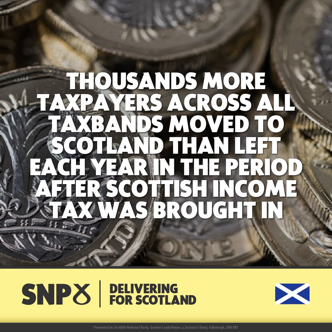 📢 Since the introduction of Scottish income tax rates, more people from the rest of the UK chose to make Scotland their home than those who left.