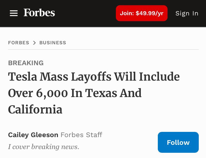 Elon got Tax Breaks from Greg Abbott to come to Texas and now he’s laying off thousands of workers. Trickle down economics isn’t real, it’s a complete scam.