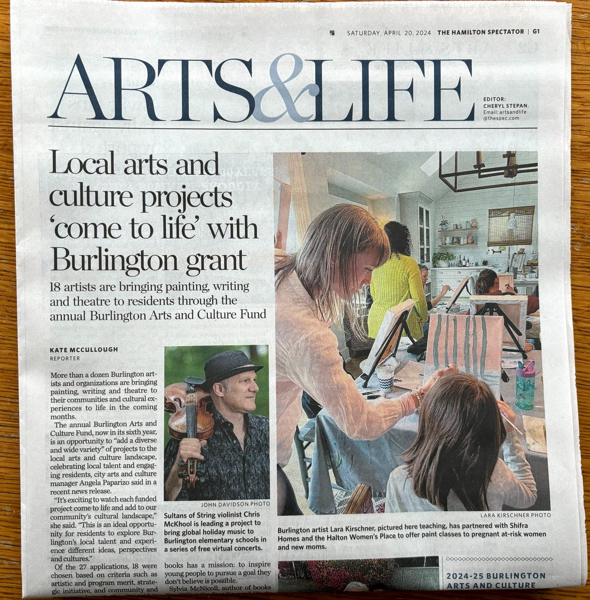 Every young person should have access to performing arts experiences that inspire, empower & spark imaginations. I am super excited and grateful for support from #Burlington Arts & Culture Fund for supporting this project, an online initiative that brings the arts to the people.