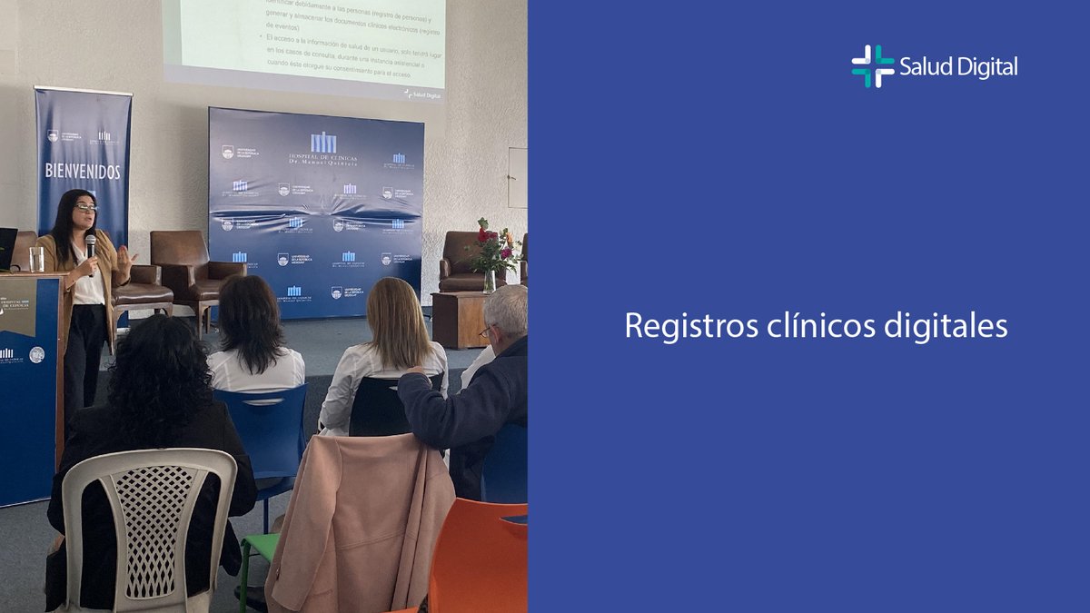 agesic's tweet photo. 📍 Participamos de las Segundas Jornadas Integradas de Hematología de la @CatedraHemato.

🗣️ Jimena Hernández, directora del área Salud Digital de Agesic, expone sobre la importancia y los aspectos prácticos de los registros clínicos digitales para los procesos de investigación. https://t.co/R6fUvDEPHO