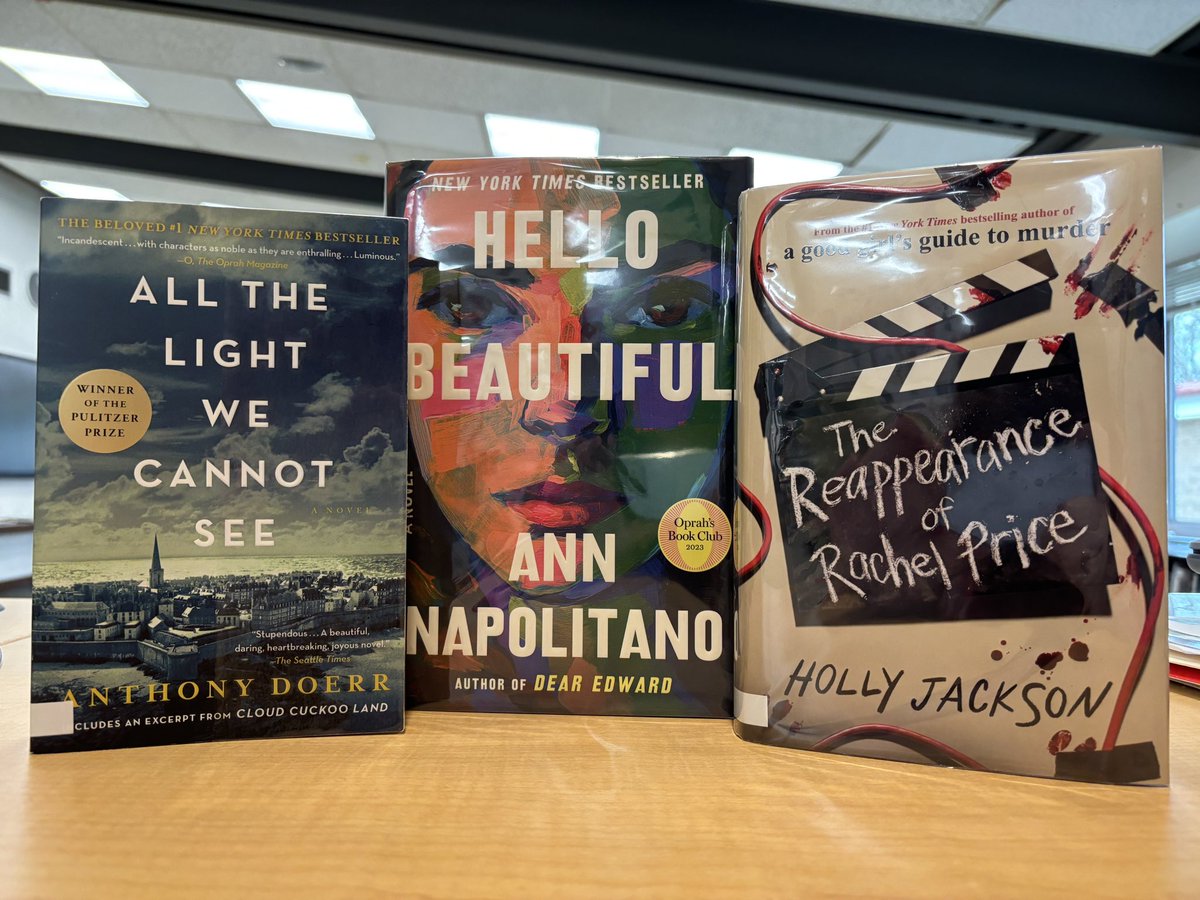 DHS Media Center (@derbyhs_library) on Twitter photo Three new books in the library today! Historical fiction, romance, and mystery! <a href="/DerbyRedRaider/">Derby High School</a> <a href="/Lauralangworth2/">Laura Langworth</a> <a href="/MrPiazzaHut/">Mr. Piazza</a> <a href="/Nej2575/">CoachMoff</a> Three new books in the library today! Historical fiction, romance, and mystery! <a href="/DerbyRedRaider/">Derby High School</a> <a href="/Lauralangworth2/">Laura Langworth</a> <a href="/MrPiazzaHut/">Mr. Piazza</a> <a href="/Nej2575/">CoachMoff</a>