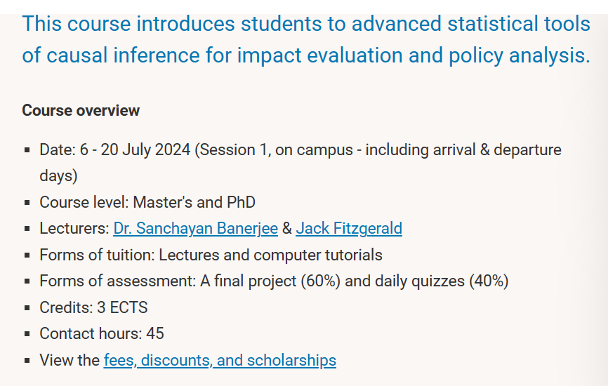 Last chance to register for @VUamsterdam's summer school in Statistical Methods of Causal Inference! Don't miss out on this opportunity to enhance your skills. Secure your spot before registration closes.
Sign up at: vu.nl/en/education/s…

#recommendedcourse #behavioralscience