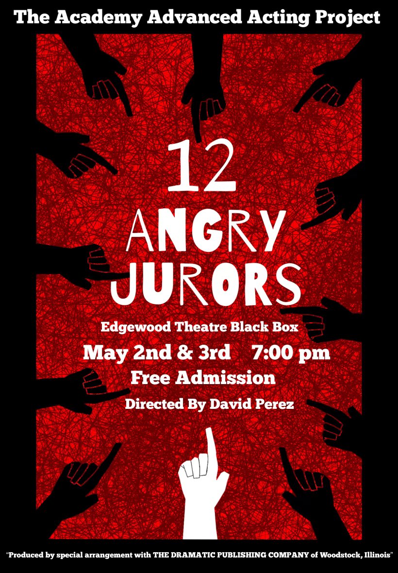 Join us for the Advanced Acting class final project, “12 Angry Jurors”, directed by senior, David Perez! @EISDofSA @FINEARTS_EISD