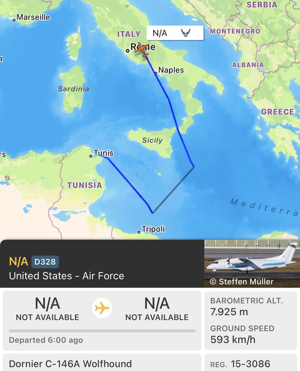 15-3086 - AE68BE

USAF Dornier C-146A Wolfhound returning from Africa.
