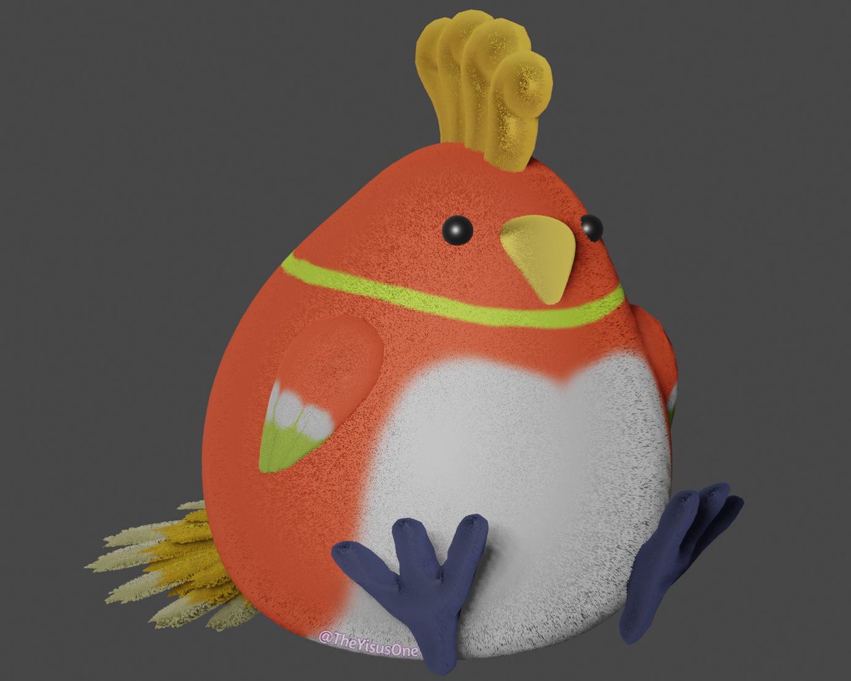 I just had to make a 3D model of fat Ho-Oh