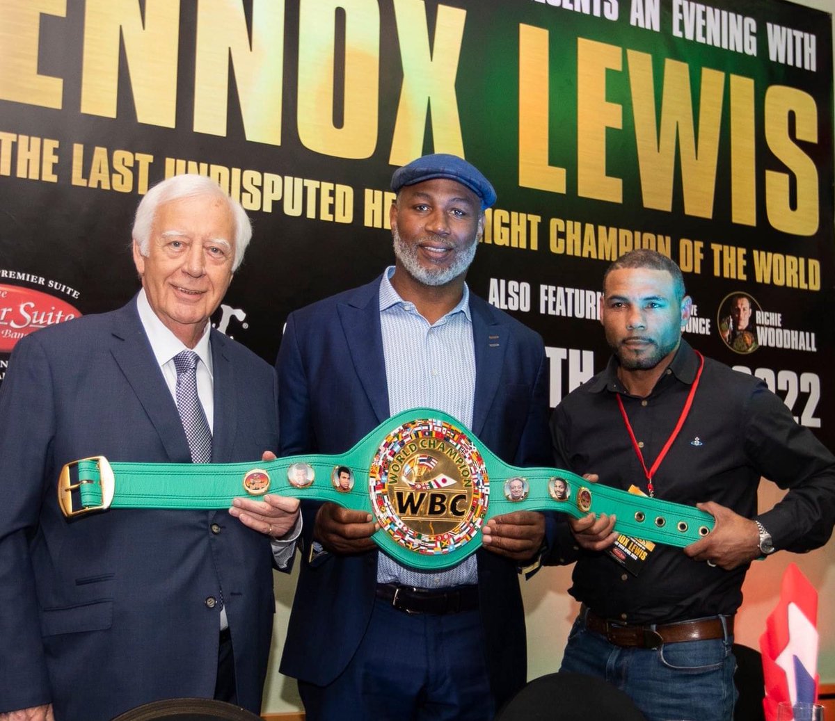 ThePremierSuite's tweet photo. OTD 2 years ago @ThePremierSuite 
Our exclusive Dinner Show with the last undisputed Heavyweight Champion of the World &amp; one of the Greatest Heavyweights of all time Lennox Lewis CBE https://t.co/P8OQClCZV7