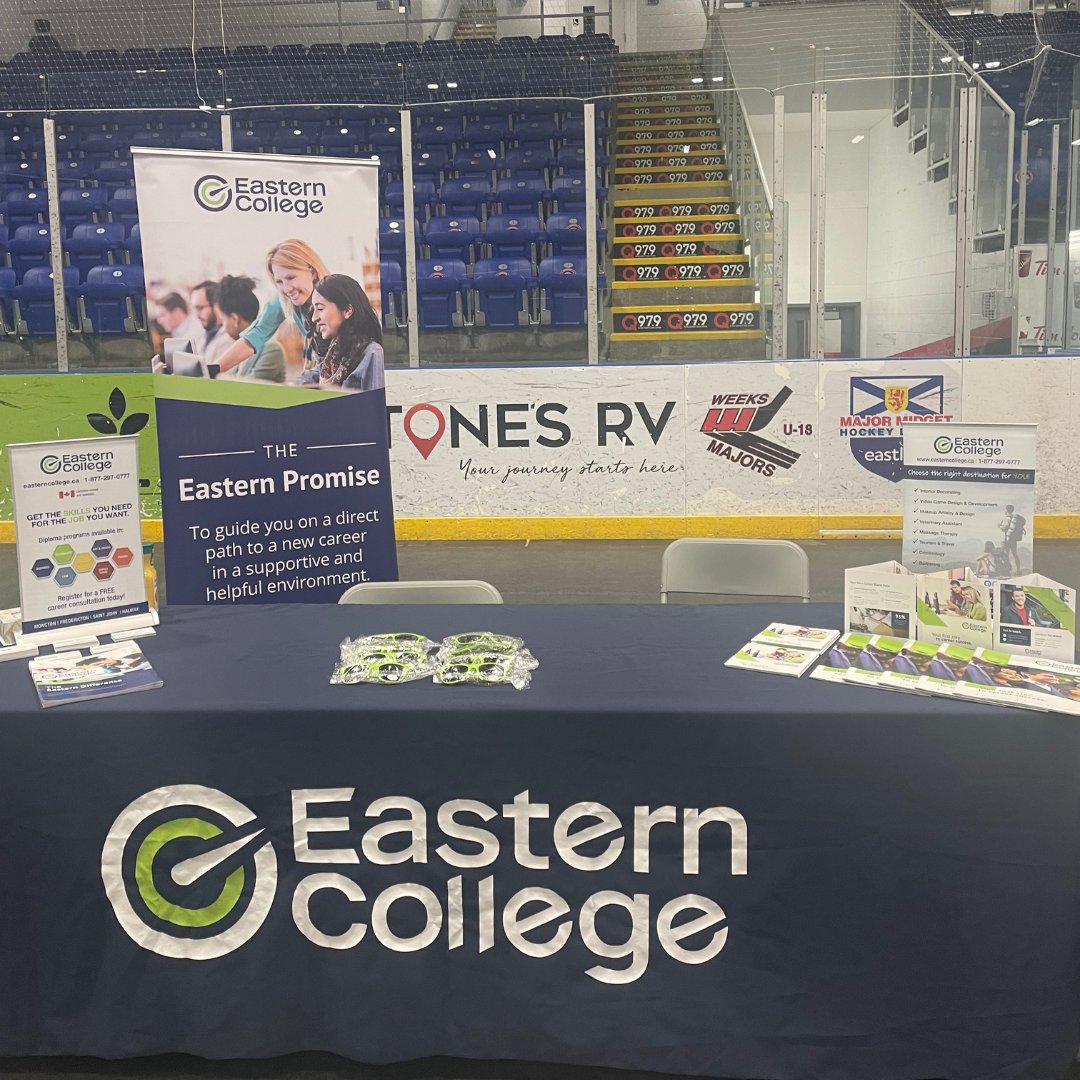 We’re at the Nova Socia Works Career Connections job fair at the Pictou County Wellness Centre today! Come stop by our booth and learn about Eastern College!

#jobfair #careerfair #careertraining #jobtraining #EasternCollege