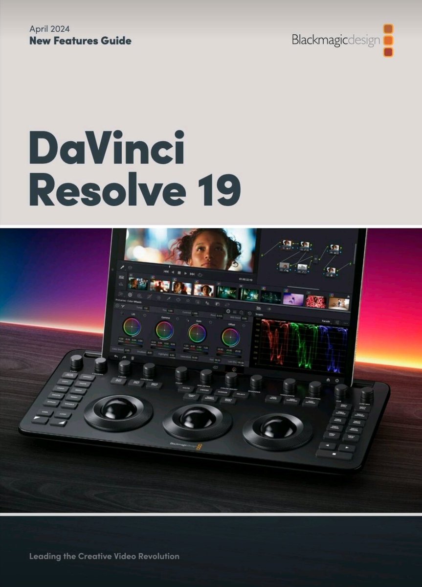 If you wanted to learn about all of the new features in DaVinci Resolve 19, here is the New Features Guide; lnkd.in/ga5_3C3q #BlackMagicDesign #DavinciResolve