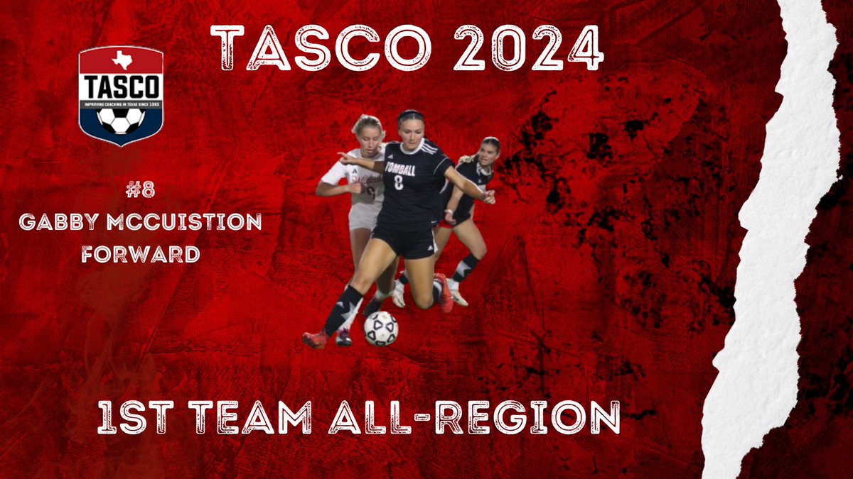 Congrats @gabbymccuistion on a great season and being selected by @tascosoccer for 1st Team All-Region! We are so proud of you! ❤️🩶🦬