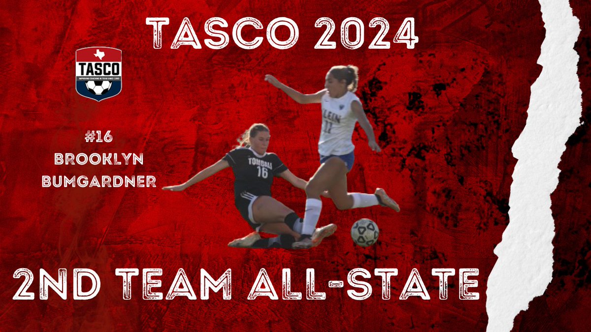 Congrats @brooklynbsoccer on a great season and being selected by @tascosoccer for 2nd Team All-State! We are so proud of you and can't wait to see what you do @TulsaWSoccer! ❤️🩶🦬