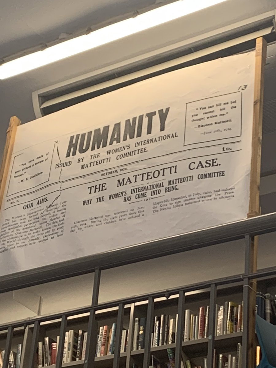 An unexpected stop today at a Matteotti exhibition in the once Italian fascist party London HQ, now the Charing Cross Library
