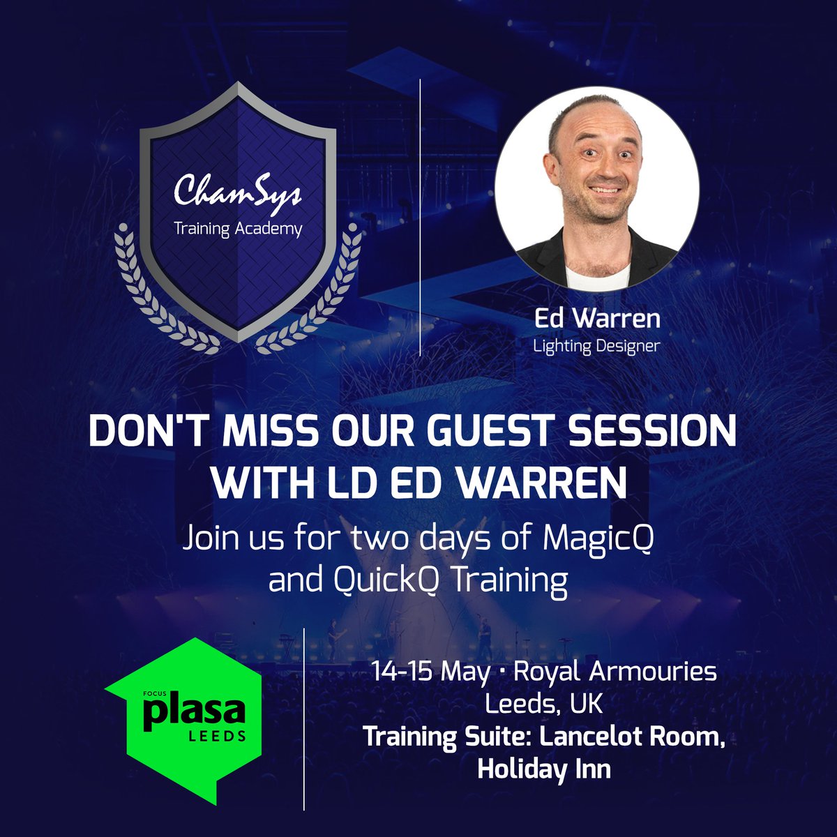 🐥 Don’t miss Guest LD & Busking Master Ed Warren at plasashow! 🐥 Sign up here chamsyslighting.pulse.ly/dxtfanxgb2 📍 Creating Timecoded Cue Stacks for Live Shows Join us for two whole days of chamsysltd MagicQ & QuickQ trainings while there! #ChamSys #MagicQ #MagicQInControl #plasaleeds