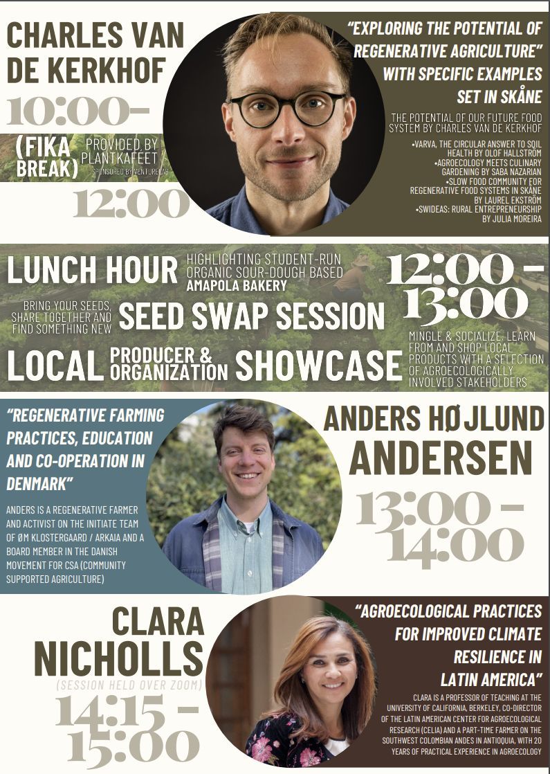 #AgroecologyDay is coming up, and @_SLU Alnarp invites you to join them on the 15th of May to learn more about how #agroecology can be used for regenerative farming practices.🥒 🌾 

Link for more information: buff.ly/3W5W9VT