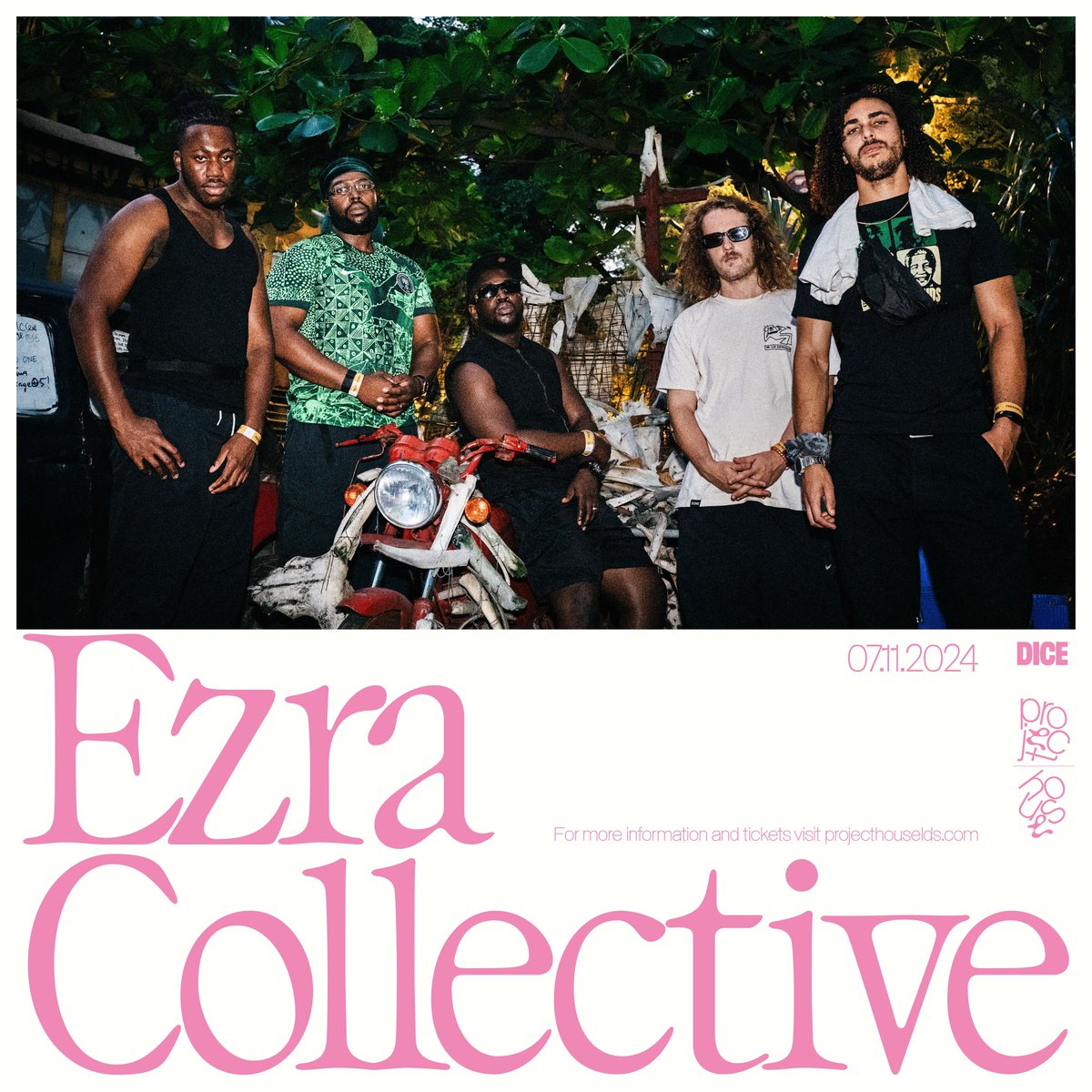 New show: @superfriendzlds and @AEG_Presents bring @ezracollective to Project House, 07.11. Tickets on sale 03.05. Head to @dicefm to set a reminder now! link.dice.fm/Pf145bc8c843