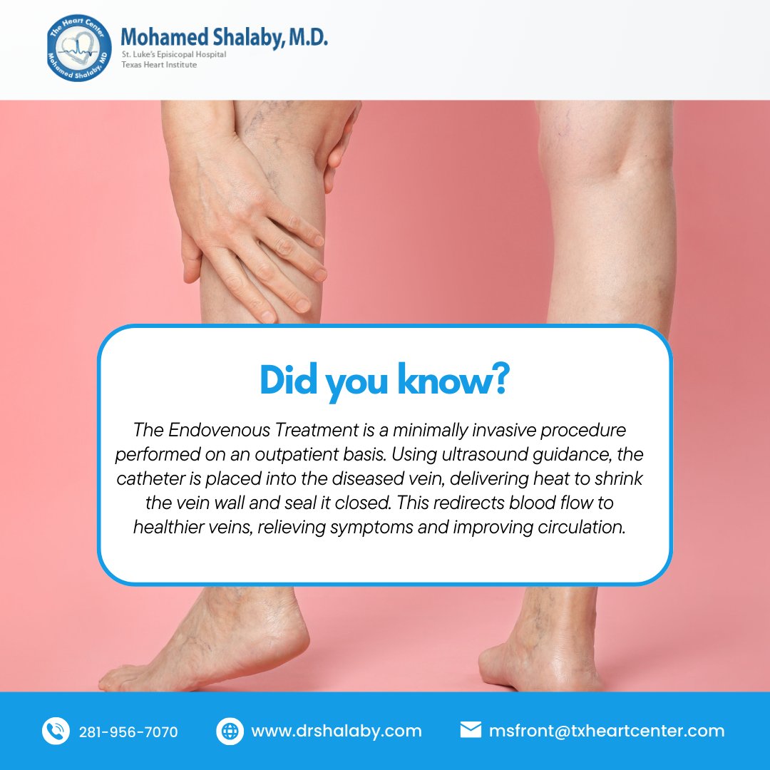 mlashalaby's tweet photo. Uncover the power of minimally invasive treatment! Our Endovenous Treatment boosts circulation and enhances well-being. Schedule now at https://t.co/SvXZigobpL! #MinimallyInvasive #VeinHealth https://t.co/q4nRBa7Sm5