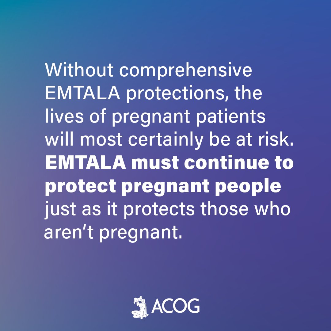 Emergency access to abortion care can be the only way to save the lives of people experiencing complications caused or exacerbated by pregnancy. More than two dozen leading medical organizations urge #SCOTUS not to weaken #EMTALA. Read the full statement: bit.ly/3xUtGbG