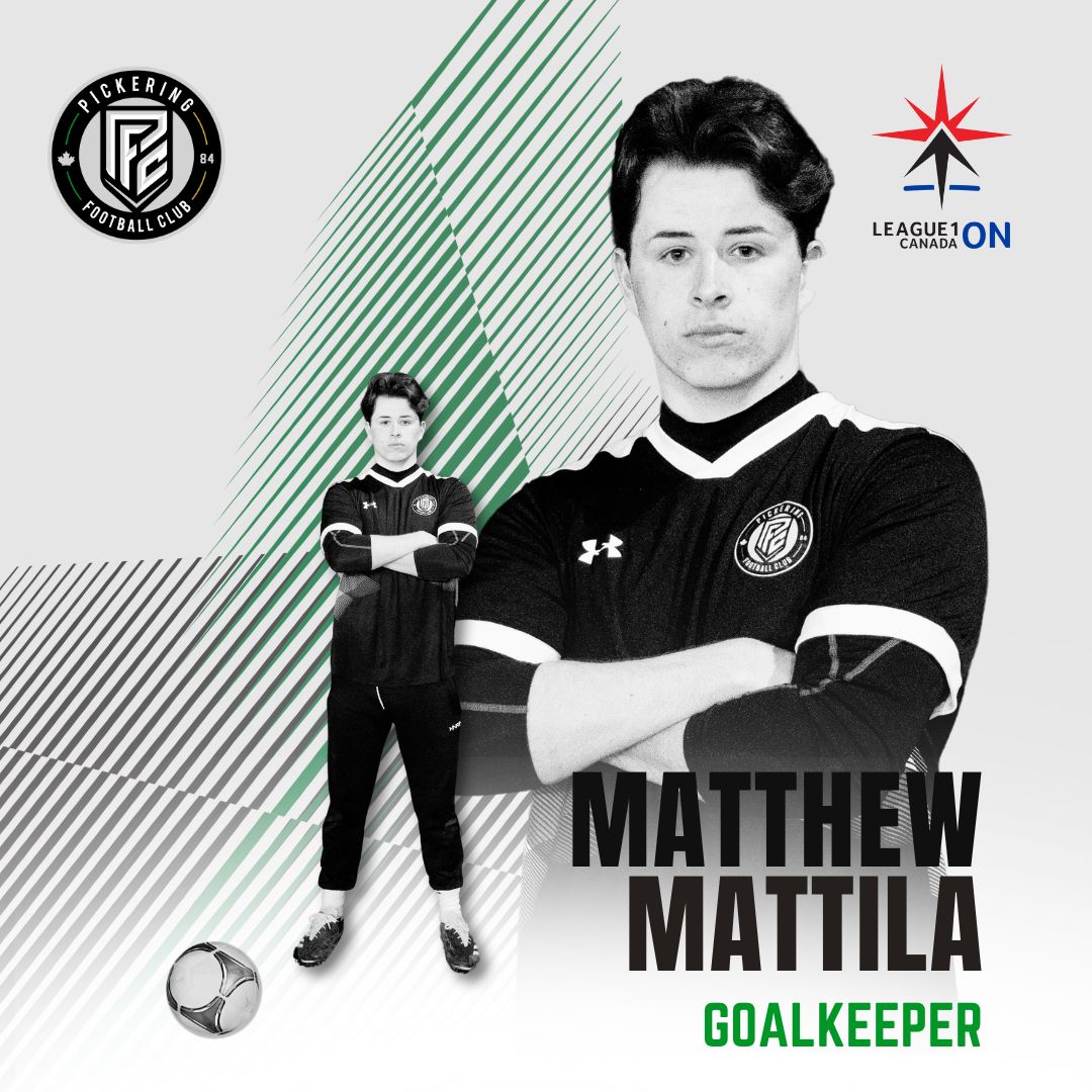 🚨 Signing Alert 📣 Pickering FC is pleased to announce Goalkeeper,  Matthew Mattila to our @league1ontario Men's team 🙌 #PFC40YRSPROUD #DestinationClub #L1ON