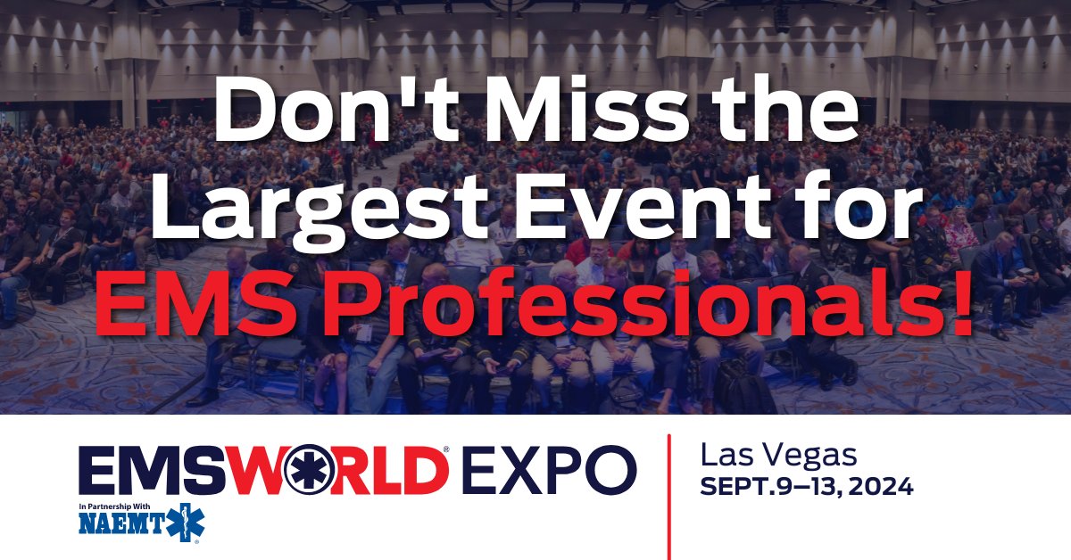 Join us at EMS World Expo 2024 in Las Vegas this September 9-13th for the biggest event designed exclusively for EMS professionals. Take advantage of Super Saver rates before they expire on May 31st. Lock in big savings ➡️ okt.to/OG6F0V #myEMSstory #EMSWorldExpo2024