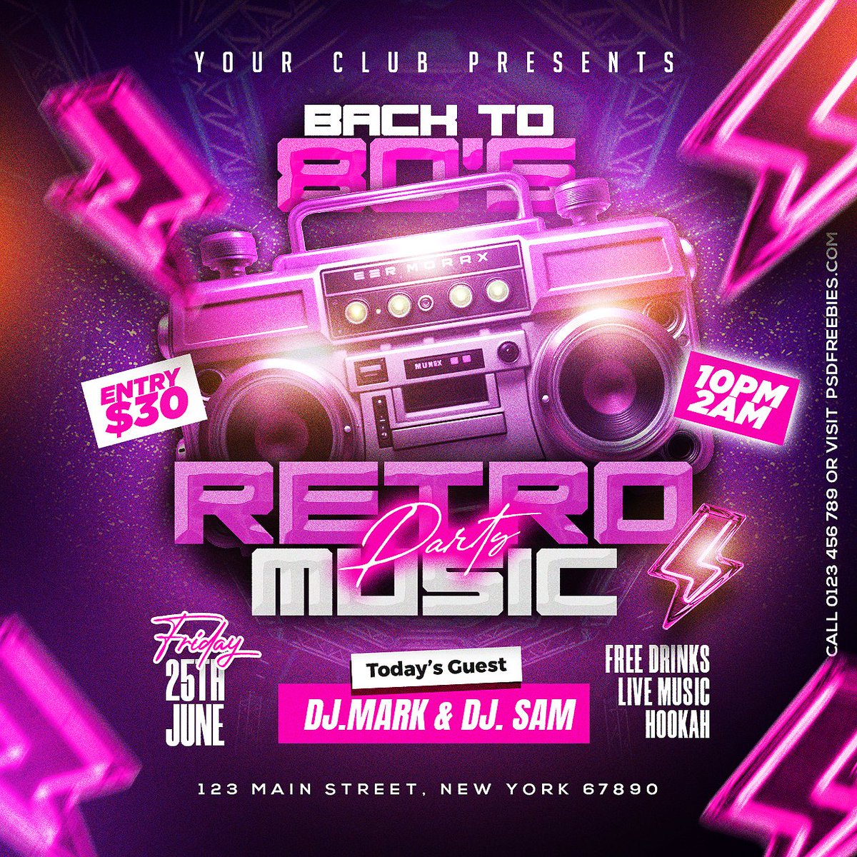 Free Retro Neon Music Party Post PSD Template

Download Link >> psdfreebies.com/psd/retro-neon…

#freepsd #psd #photoshop #socialmedia #facebookpost #Instagrampost #partypost #freetemplate #indierock #instagram #rockmusic #weekendparty