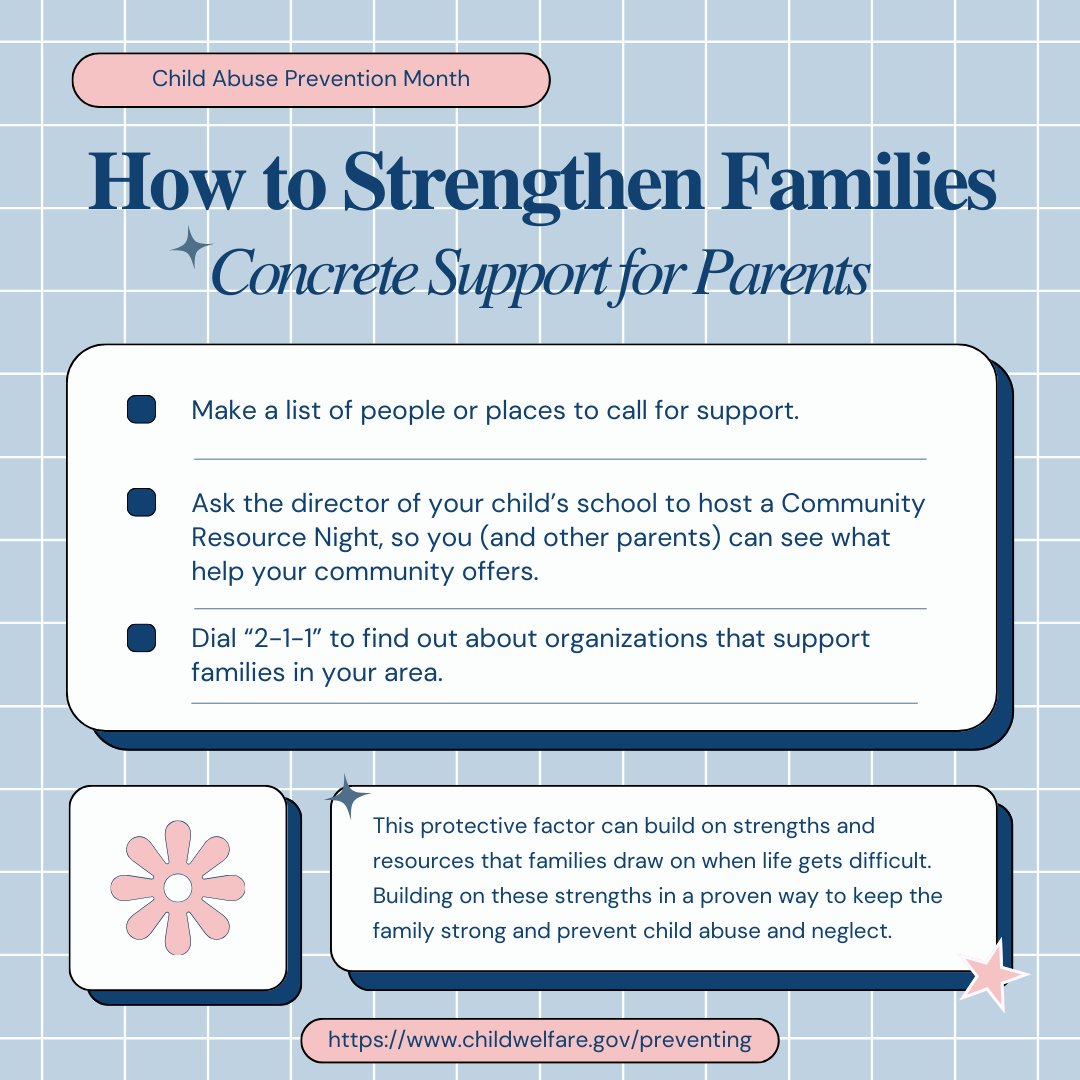 Supporting parents is supporting children!! 💙💙#SupportSystem #TogetherWeRise #EmpowerEachOther #StrengthInNumbers #WeGotYourBack #ChildAbusePrevention #StrengthenFamilies #StopAbuse