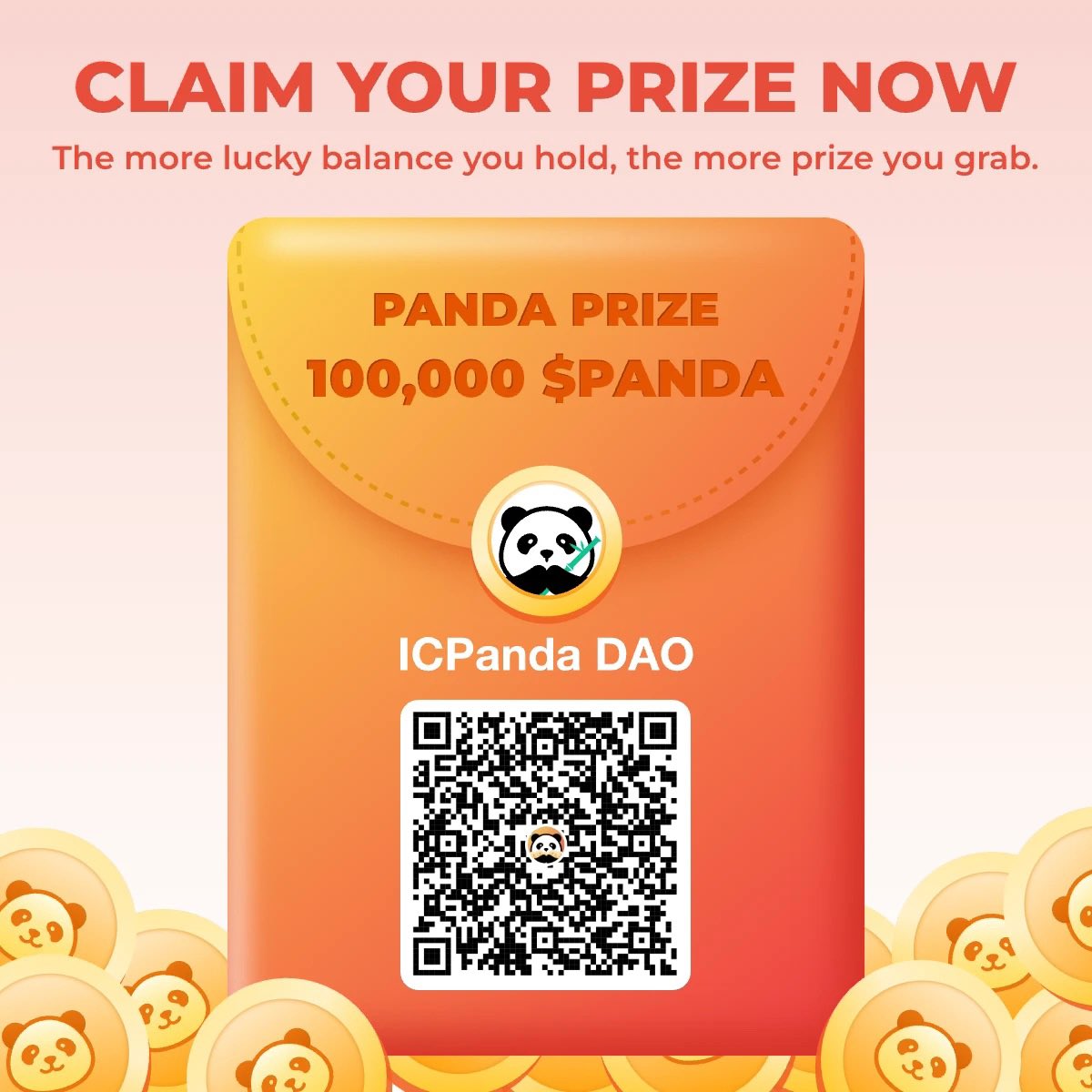 ICPandaDAO's tweet photo. 🔥🐼 Panda Prize is LIVE! 💰🎉
100K $PANDA for 1000 lucky winners! 
The more lucky balance you hold, the BIGGER prize you'll grab! 🚀
Spread, RT &amp; Favorite NOW! 🔄❤️
🔗：https://t.co/DvChsRSmY8
Let's make this trending!
 #PandaPrize $ICP #ICPanda https://t.co/wNq0k8q88w