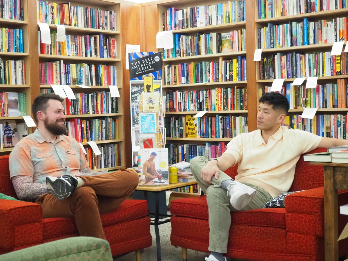 Had the absolute best time hosting @ChefJonKung at @SubtextBooks last night! What a kind, thoughtful, funny person. Be sure to check out his amazing cookbook KUNG FOOD (and if you couldn’t make it last night, swing by Subtext for a signed copy before they’re gone!)