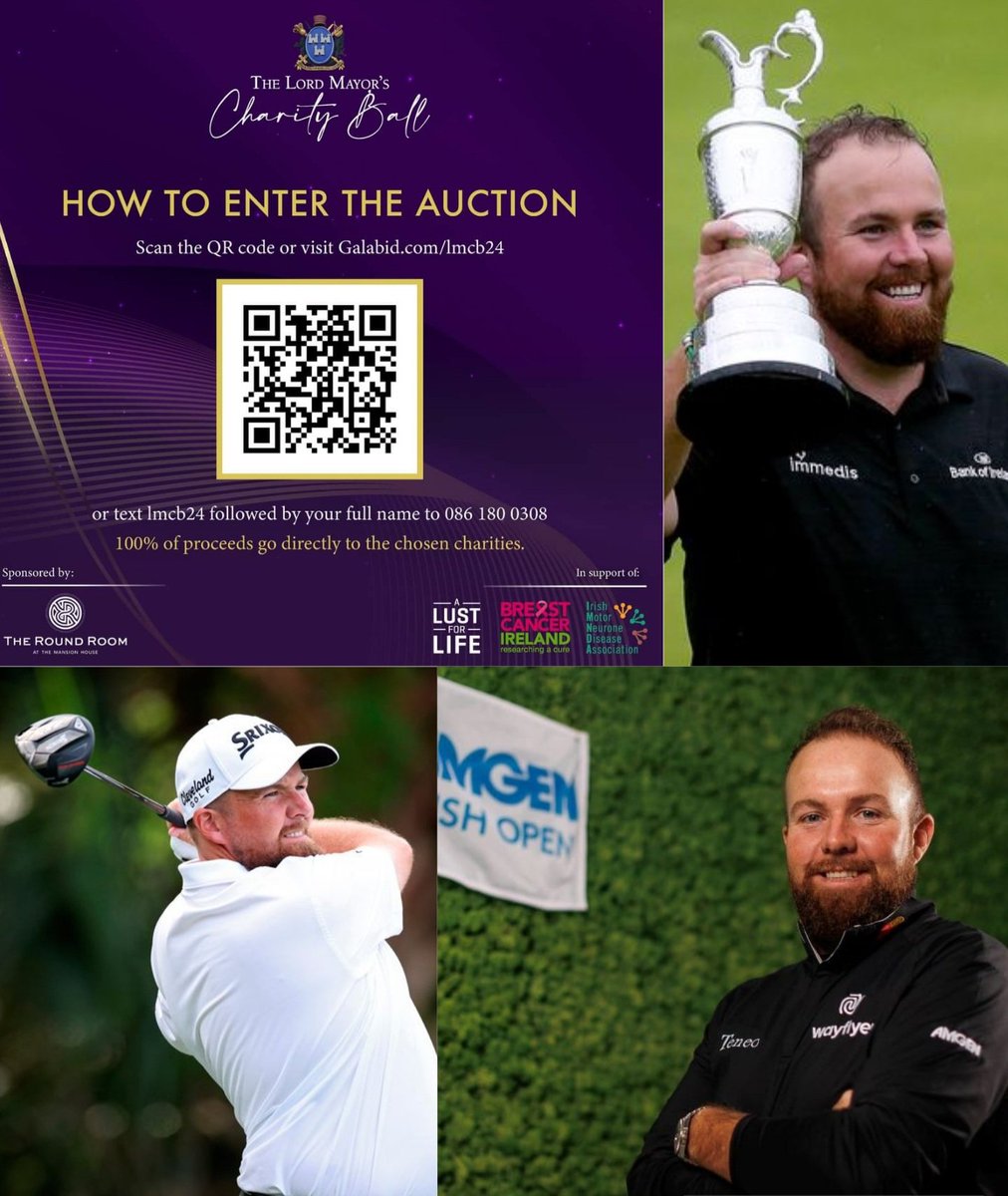 Presentations are in full swing 🏌‍♂️with another wonderful prize to be won, Caddie for past Champion Shane Lowry at the Irish Open 2024 Pro-Am, now available as part of The Lord Mayor’s Charity Ball Auction. 🎉