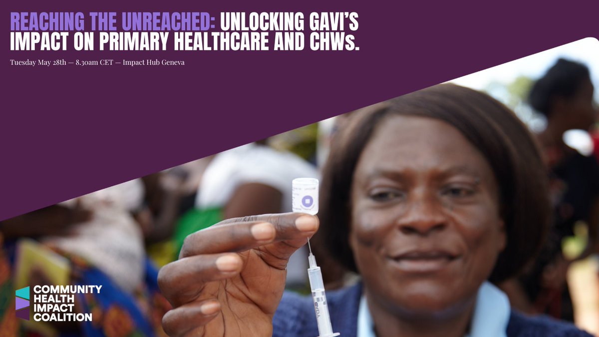 Join @join_chic during #WHA77 at our side event 'Reaching the Unreached: Unlocking GAVI’s Impact on Primary Healthcare and Community Health Workers'. Don't miss this invaluable opportunity to connect, learn, & contribute to the #proCHW movement. RSVP now: docs.google.com/forms/d/e/1FAI…